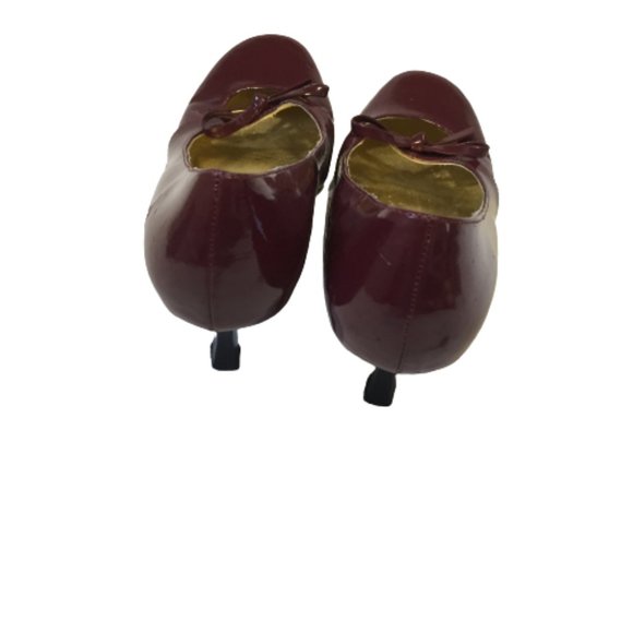 Trendzone Size 9M Burgundy Heels with Bow Tie - Picture 3 of 11